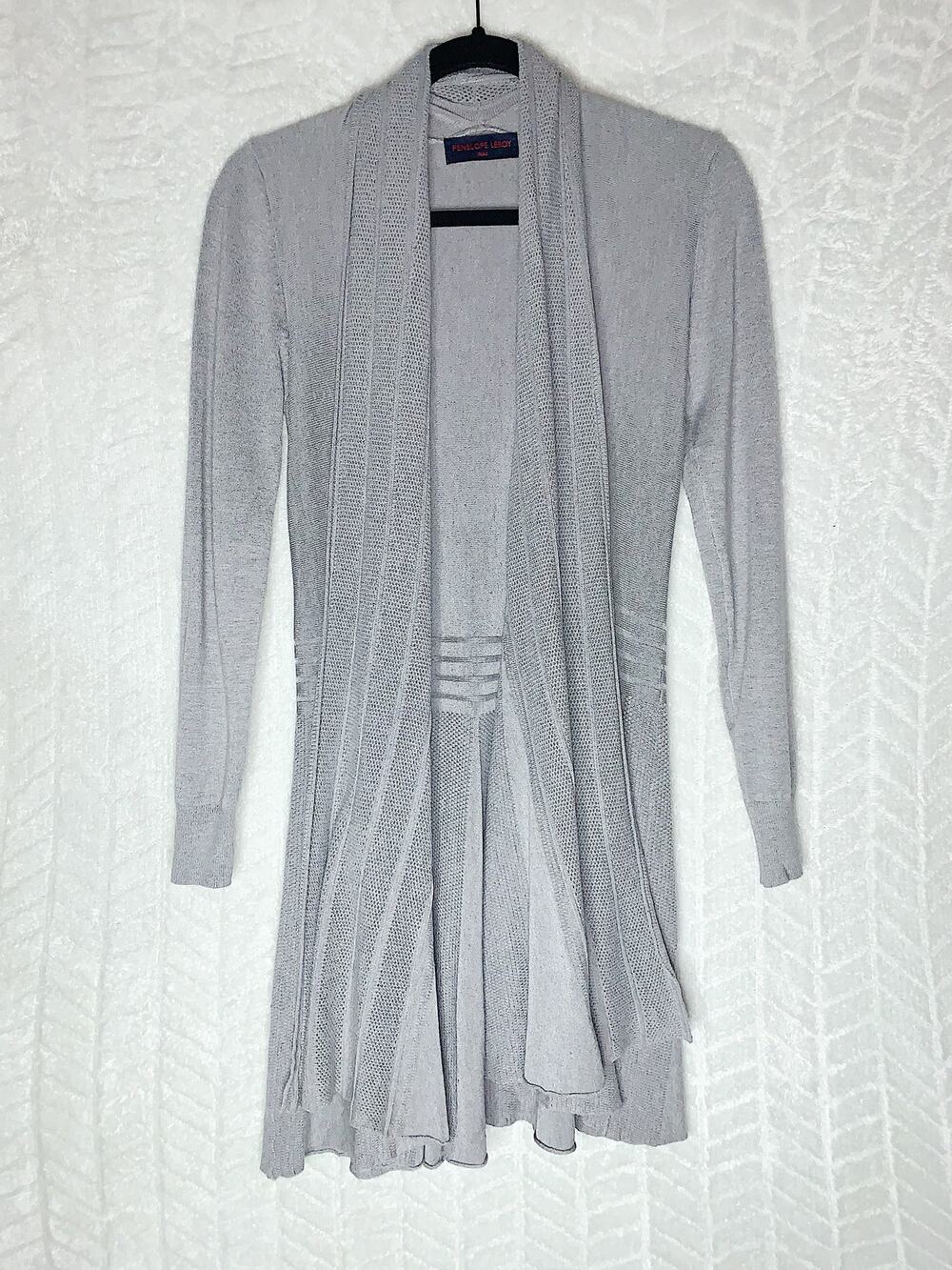 Penelope Leroy Open Front Knit Duster Cardigan